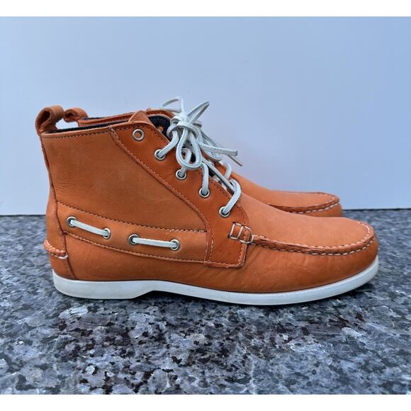 $395 Authentic RALPH LAUREN COLLECTION TELFORD LEATHER CHUKKA BOOT, USA Men’s 8D main image 4